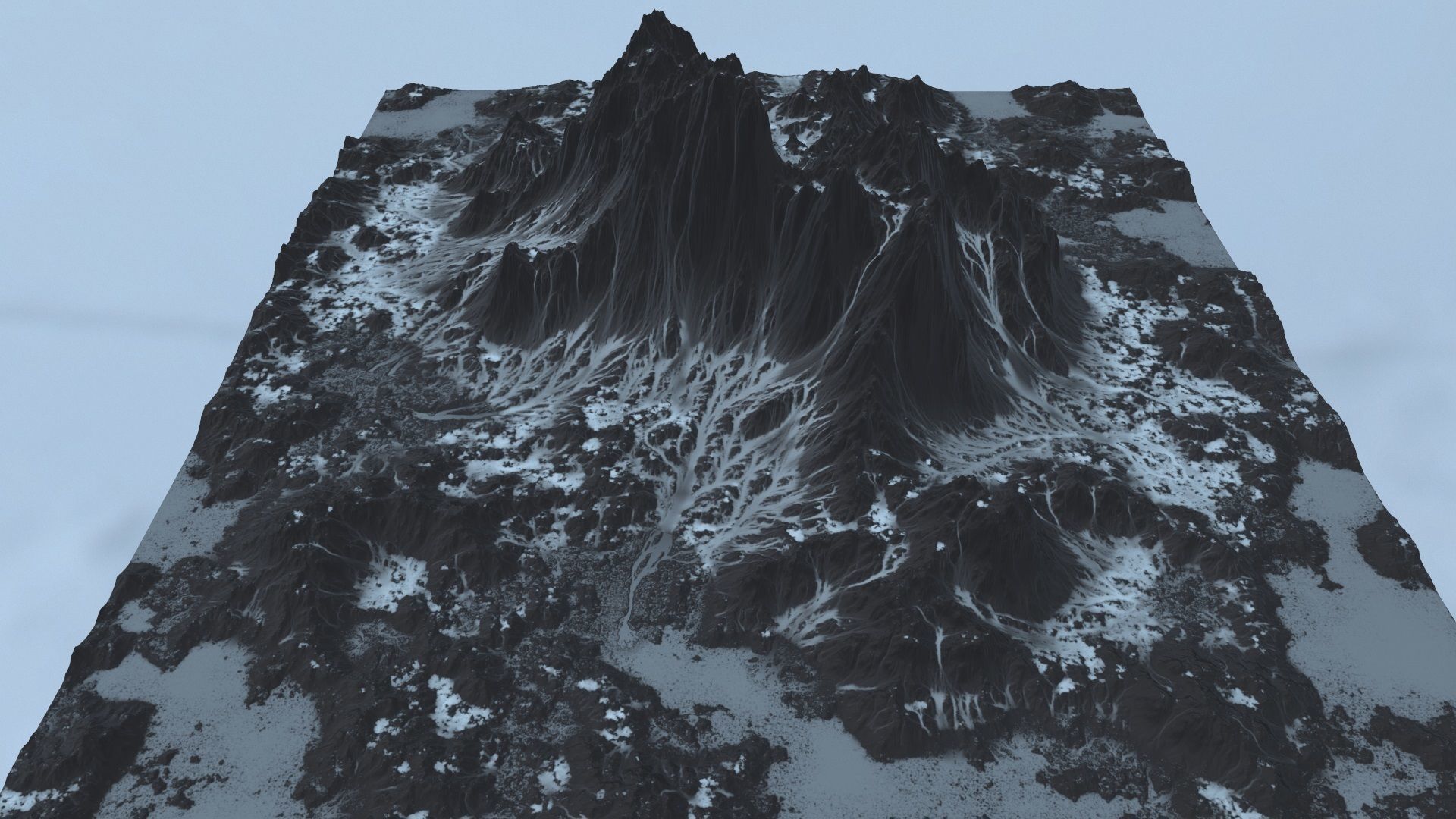 Snow Mountain Low-poly 3D model_28