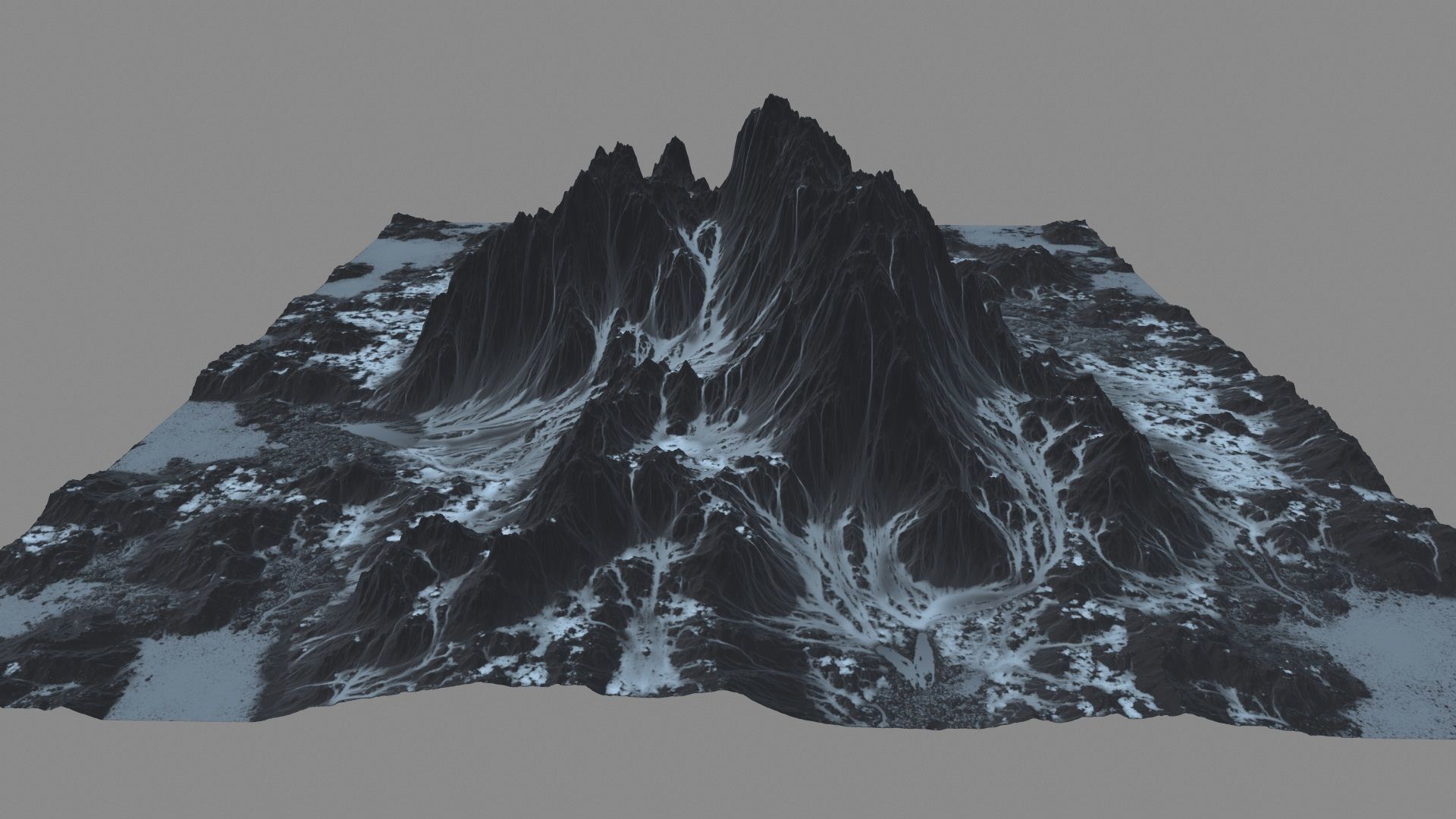 Snow Mountain Low-poly 3D model_8