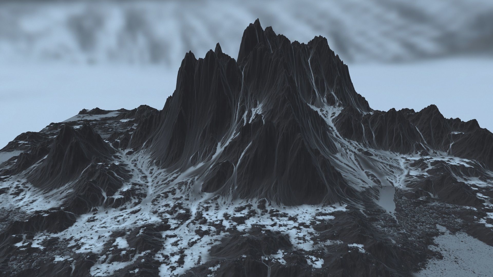 Snow Mountain Low-poly 3D model_18