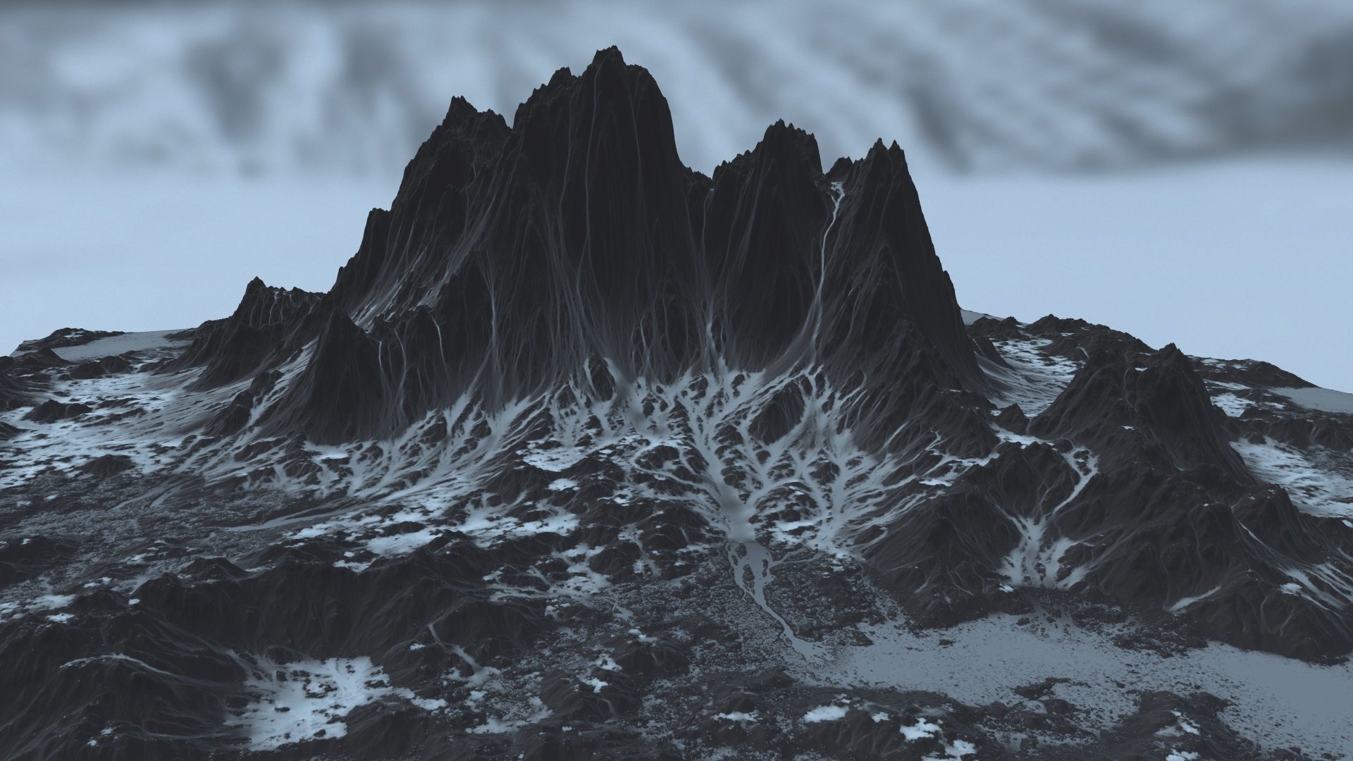 Snow Mountain Low-poly 3D model_22