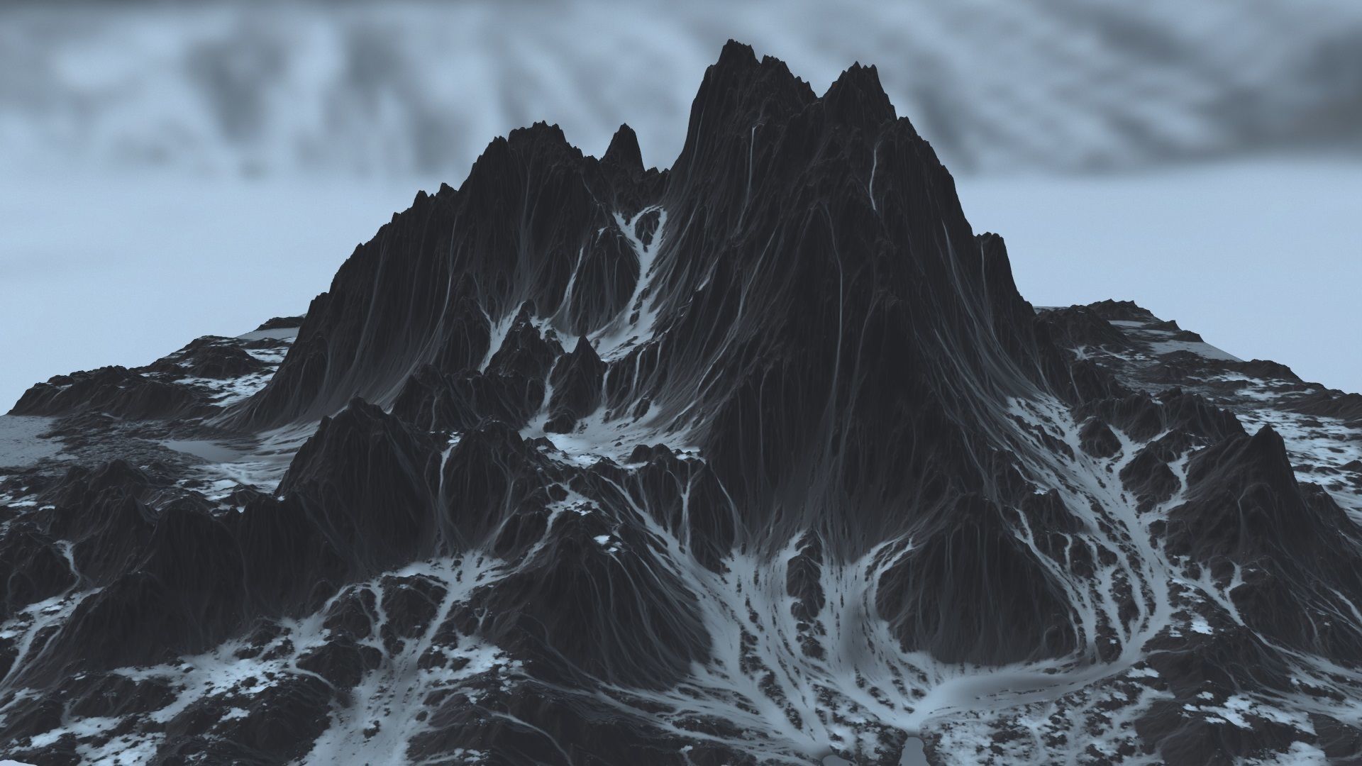 Snow Mountain Low-poly 3D model_24