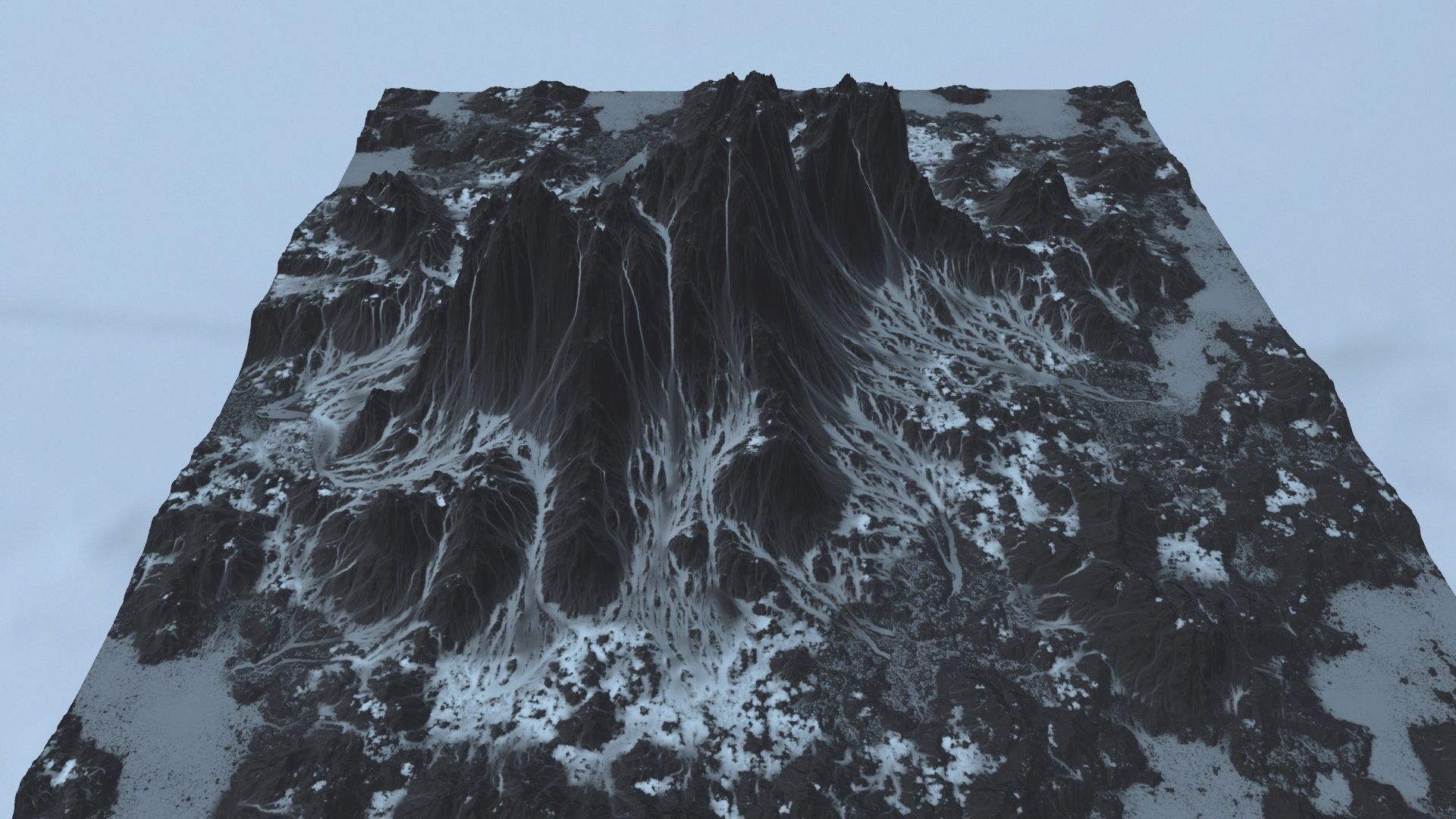 Snow Mountain Low-poly 3D model_29