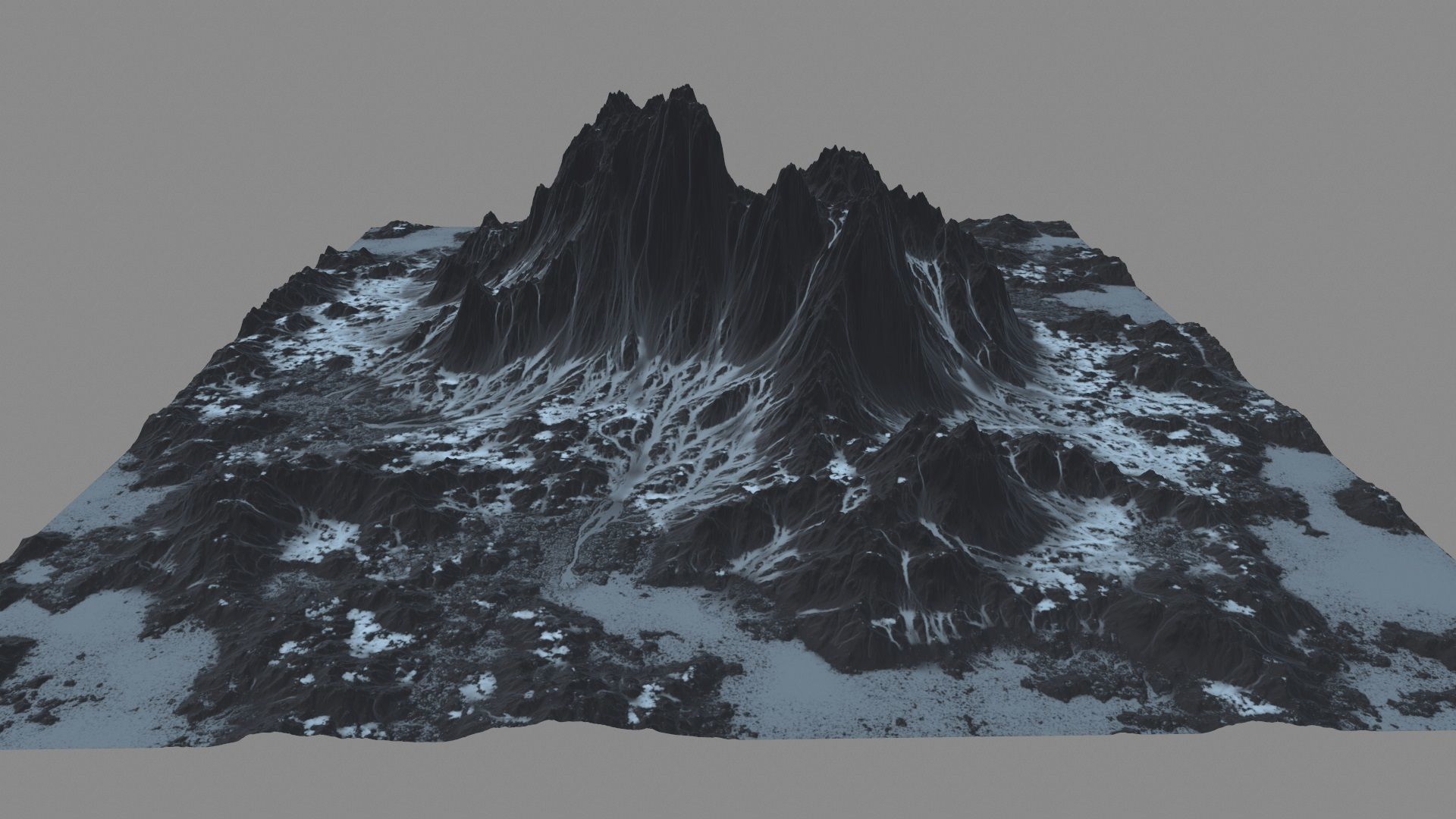 Snow Mountain Low-poly 3D model_13