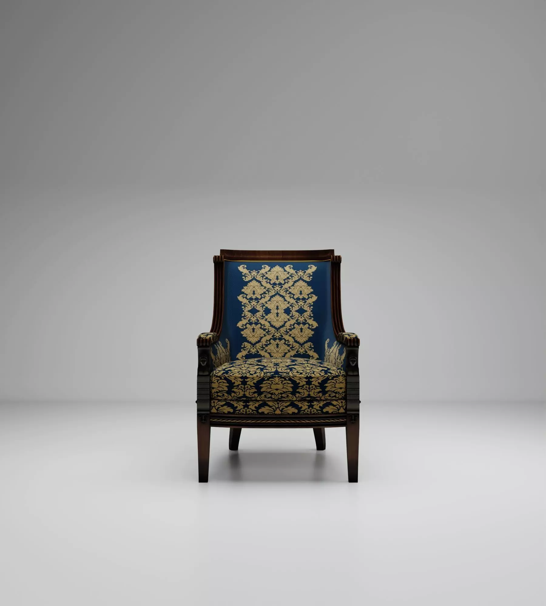 Louis XVI royal style armchair 3D print model