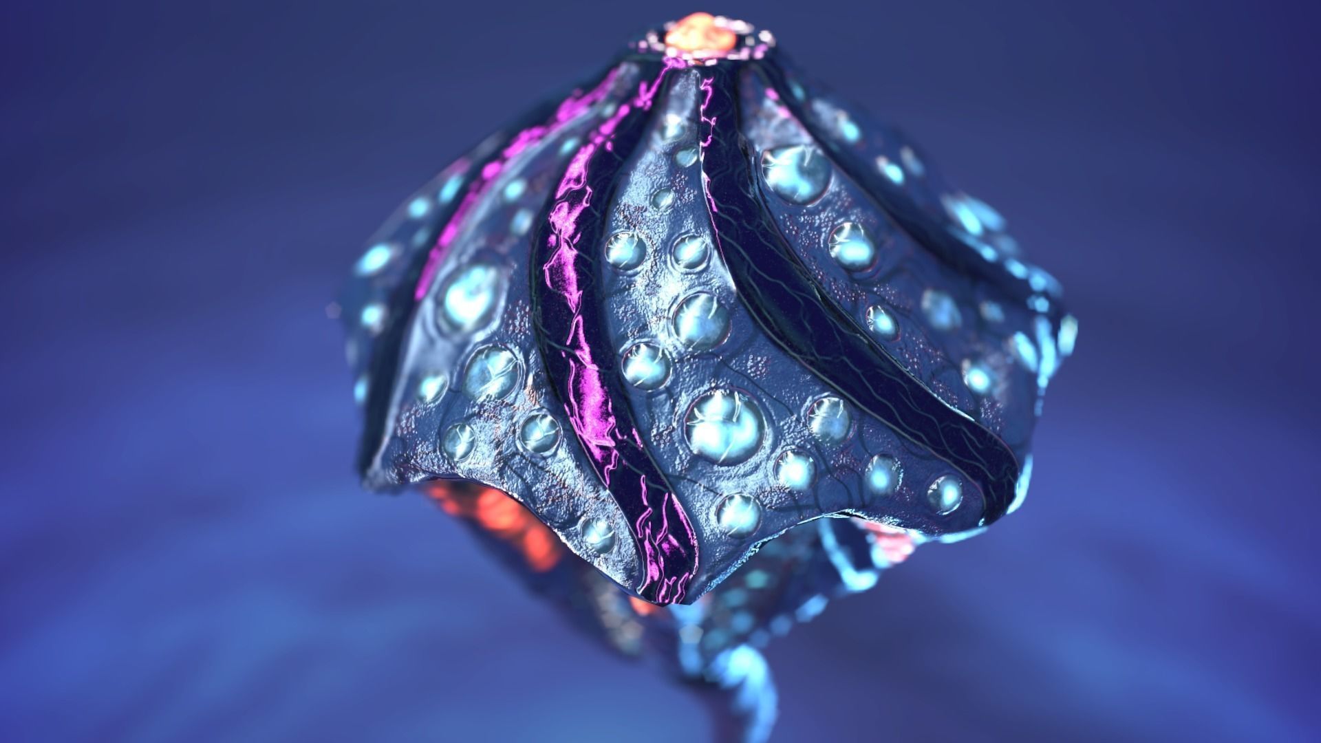 PBR Fantastic Medusa Animated and rigged lowpoly model  Low-poly 3D model_4