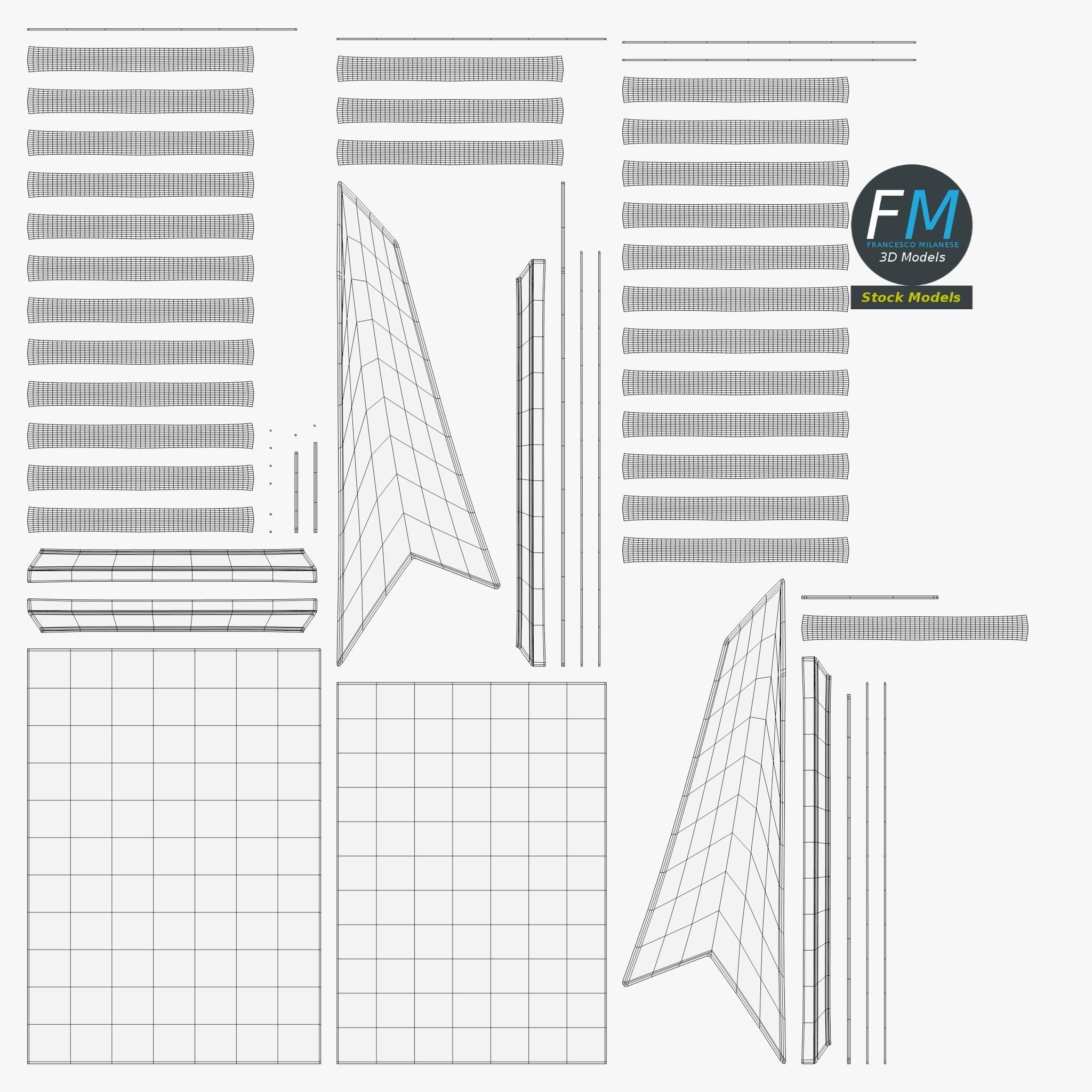 Photo picture frame with copper rings 3D model_11