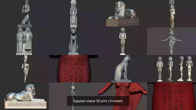 Egyptian statue 3D print