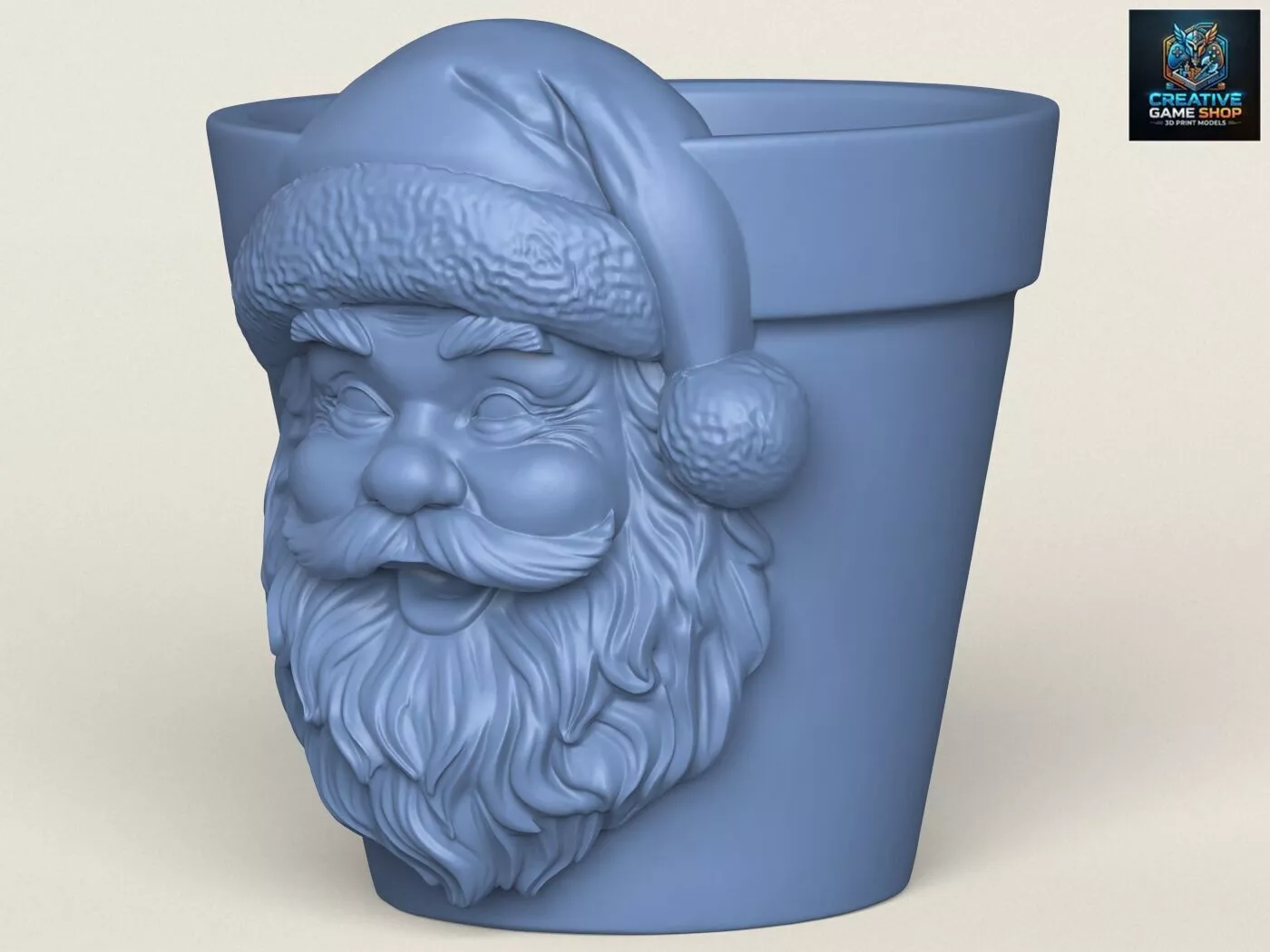 Santa Claus Face Planter 3D print model