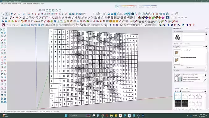 Parametric Wall System SketchUp 3D Model