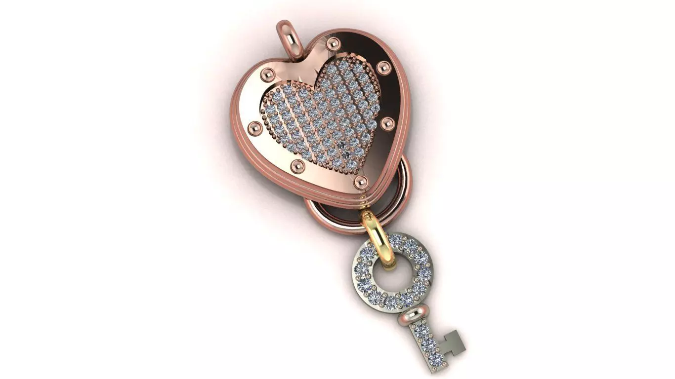 The Celestial Heart Locket Pendant jewelry 3D model - for Her 3D print model