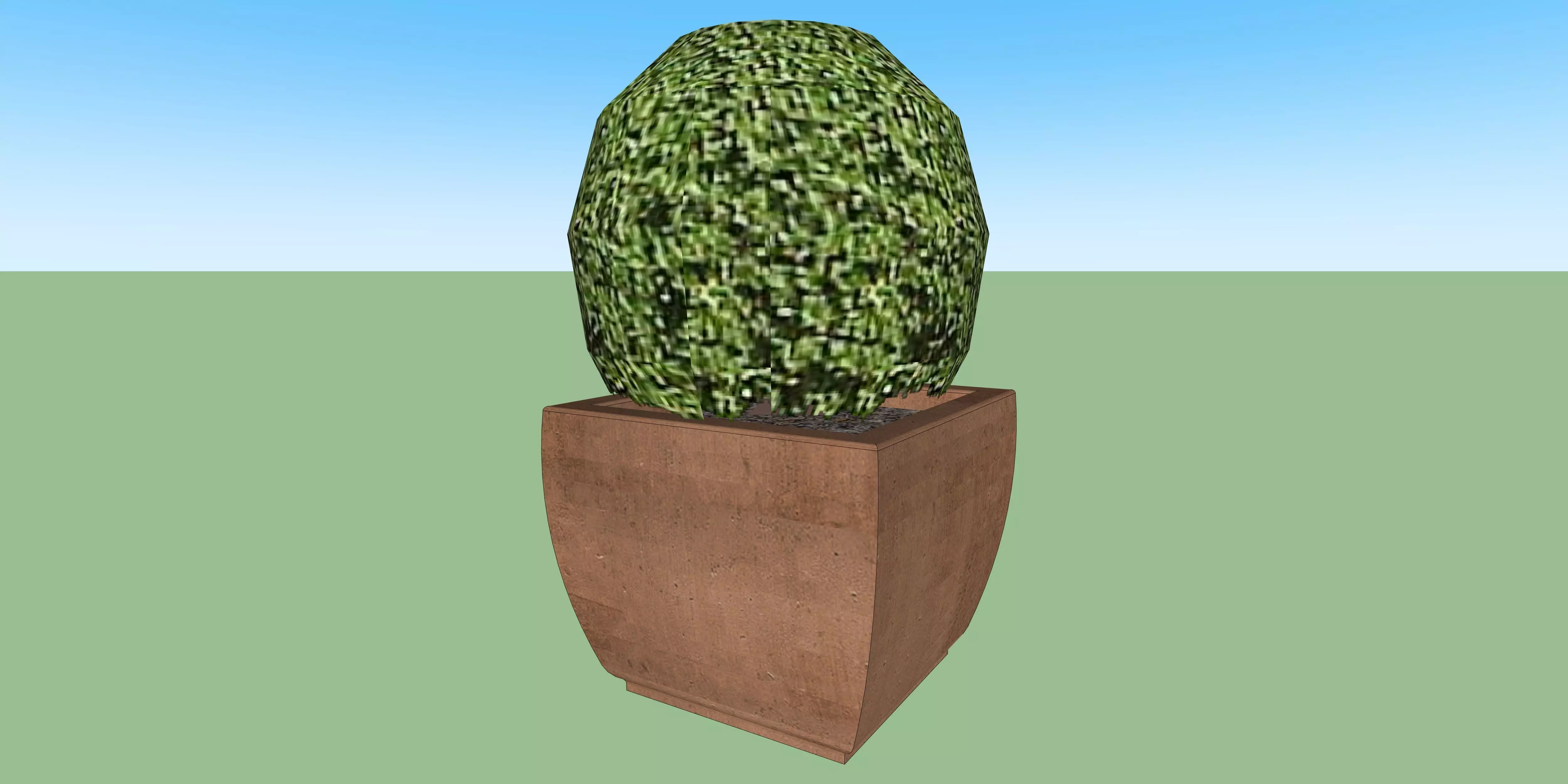 Modern Planter Set 3D Model for SketchUp 3D model