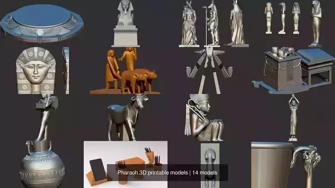 Pharaoh 3D printable models