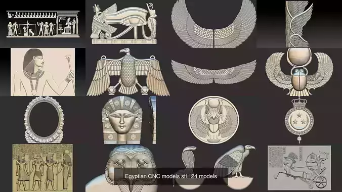 Egyptian CNC models stl