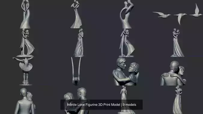 Infinite Love Figurine 3D Print Model