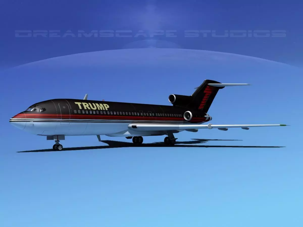Boeing 727-100 Trump 3D model