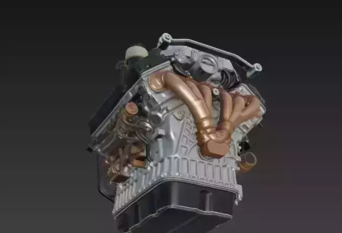 Range Rover Supercharged V8 Engine 50L High-Detail 3D model 6