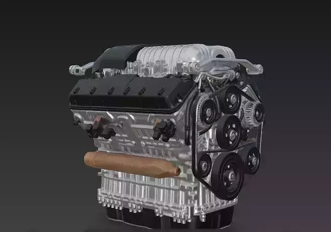 Range Rover Supercharged V8 Engine 50L High-Detail 3D model 5
