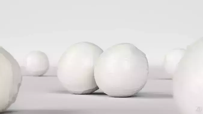 Mozzarella Low-poly 3D model 2