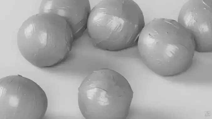 Mozzarella Low-poly 3D model 4
