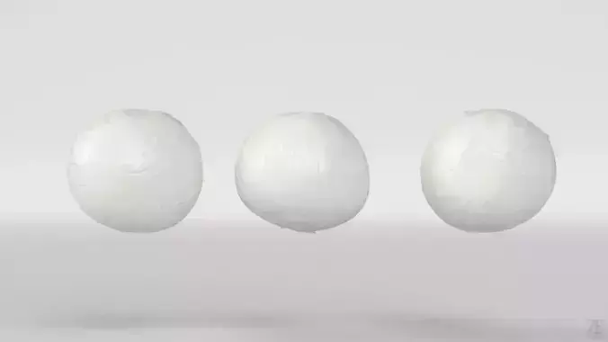 Mozzarella Low-poly 3D model 5