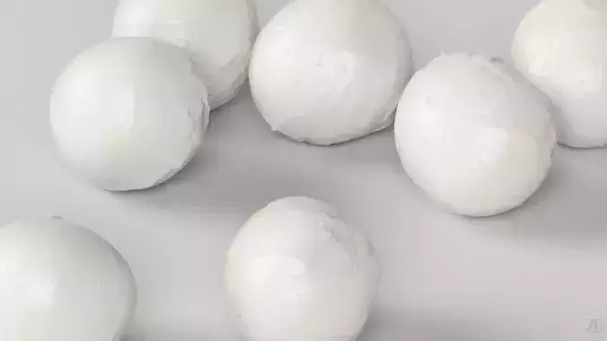 Mozzarella Low-poly 3D model 3