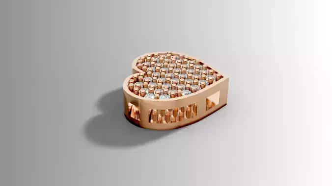 Diamond-Set Heart Pendant