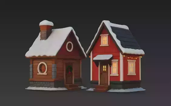 Modular Winter Cottage Pack - 2 Variants