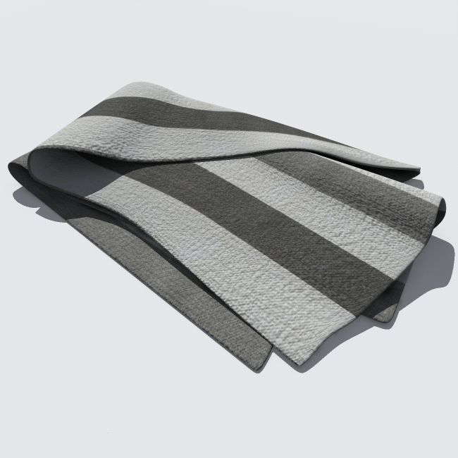 Towel folded 3D model_1