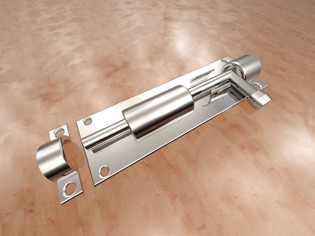 Interior Door Lock Slide Barrel Bolt 3d Print Model Interior Door Lock Slide Barrel Bolt 3d Model Fbx Stl Dwg 3