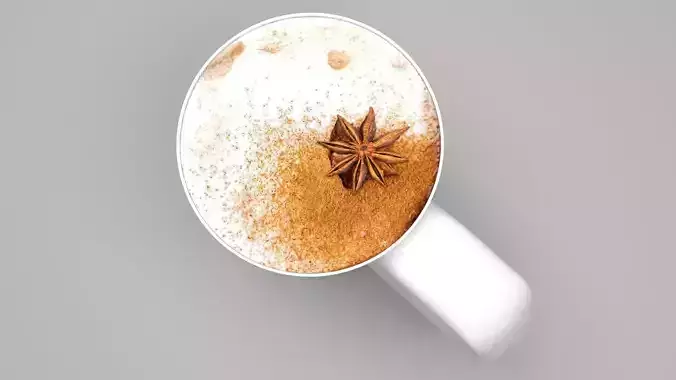 Chai Latte 3D model 2