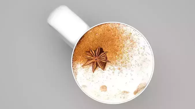 Chai Latte 3D model 4