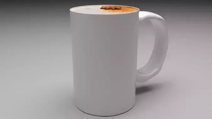 Chai Latte 3D model 6