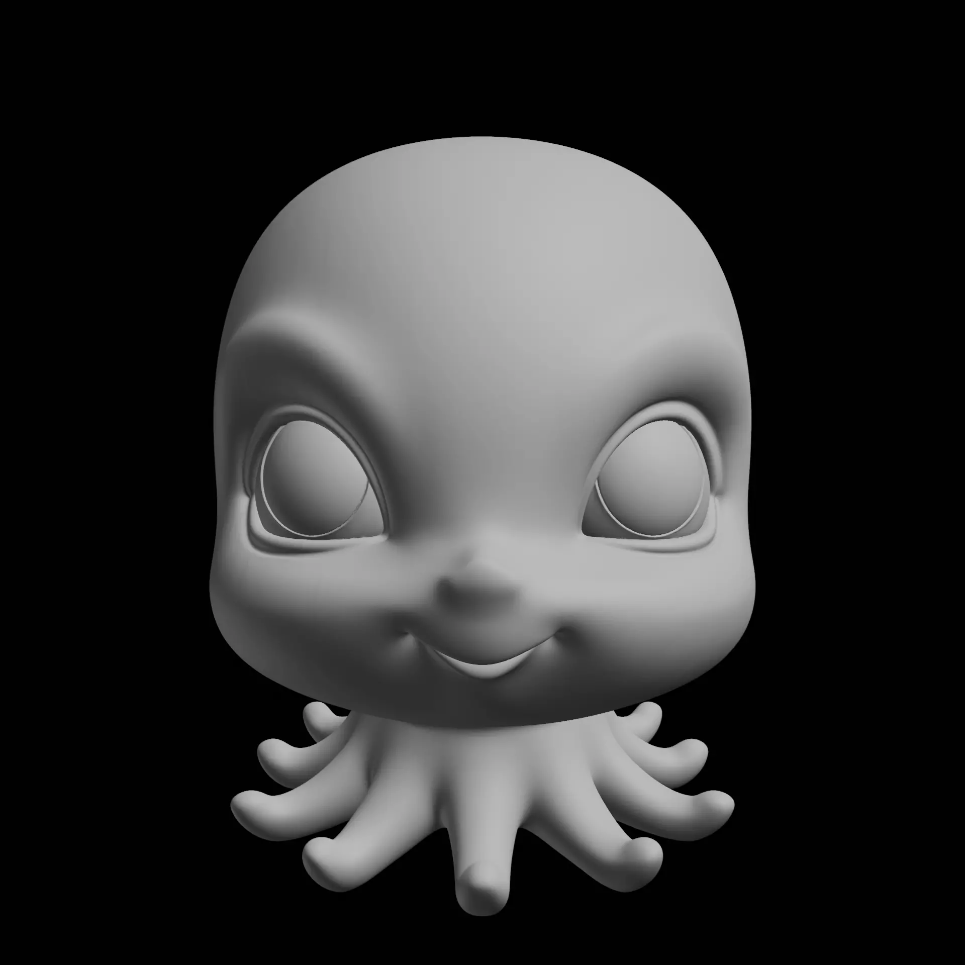 Chibi Octopus Character Print Model 3D print model