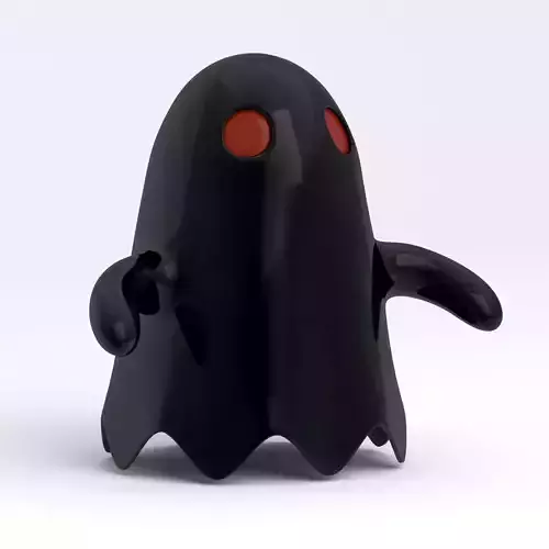 Little Cartoon Ghost Black