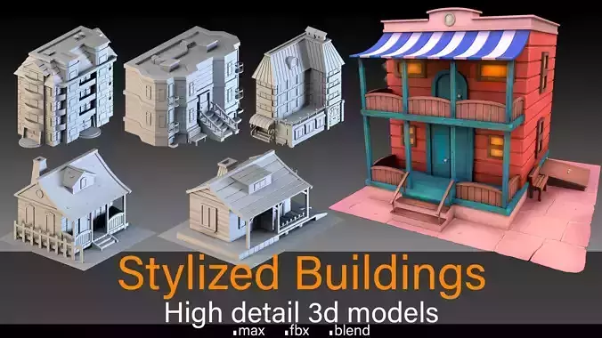 Stylized Fantasy Buildings Pack