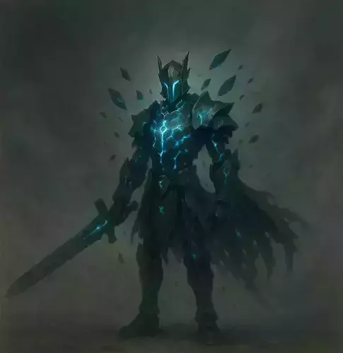 Aether Forge Knight Fantasy Armor Character PBR Ready