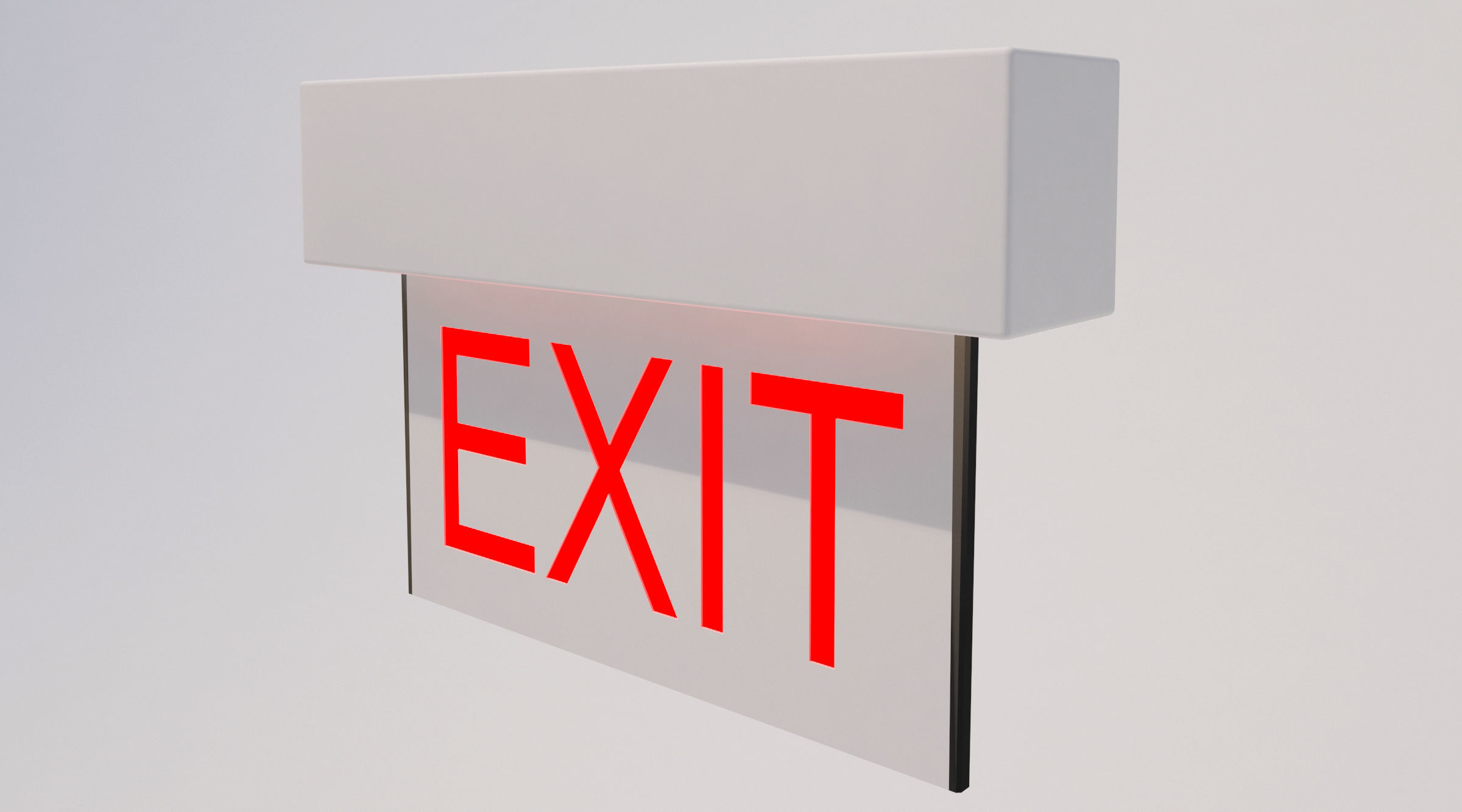 Exit Sign-001 3D model_2