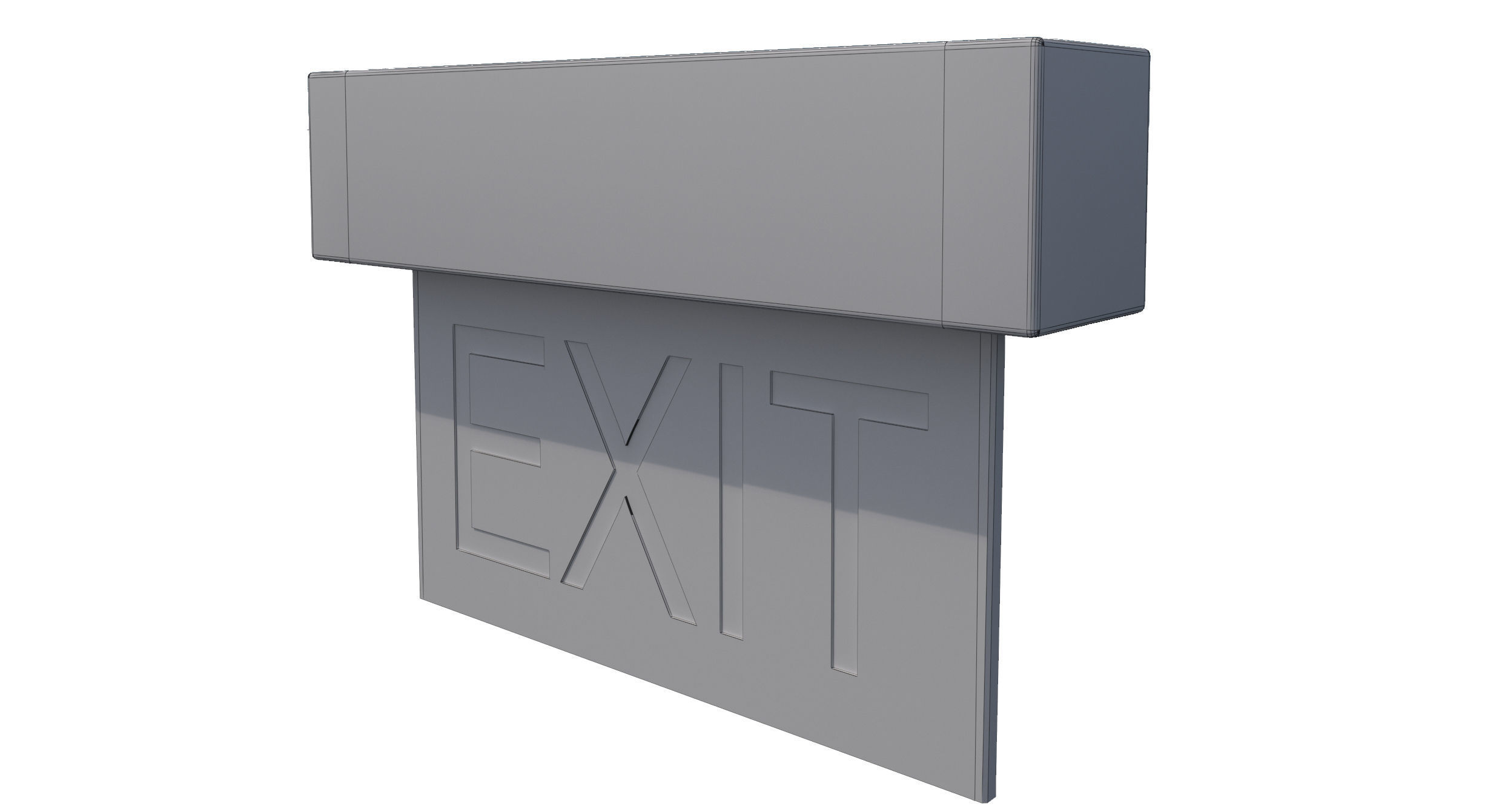 Exit Sign-001 3D model_6