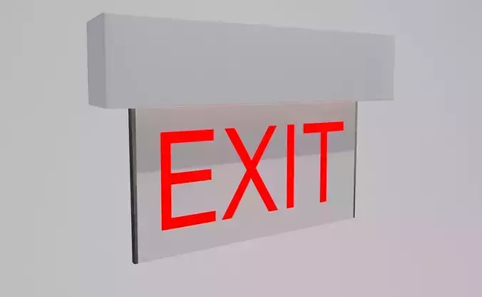 Exit Sign-001 3D model