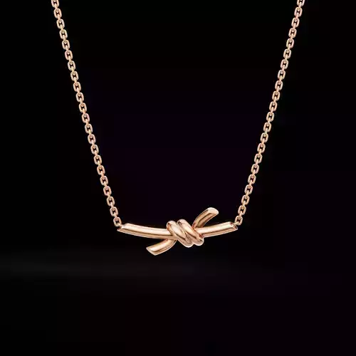 Knot Bar Pendant 3D Model Inspired by Tiffany