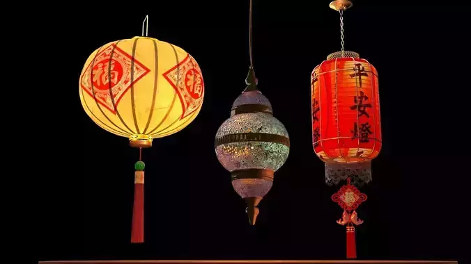 Chinese  red lanterns 