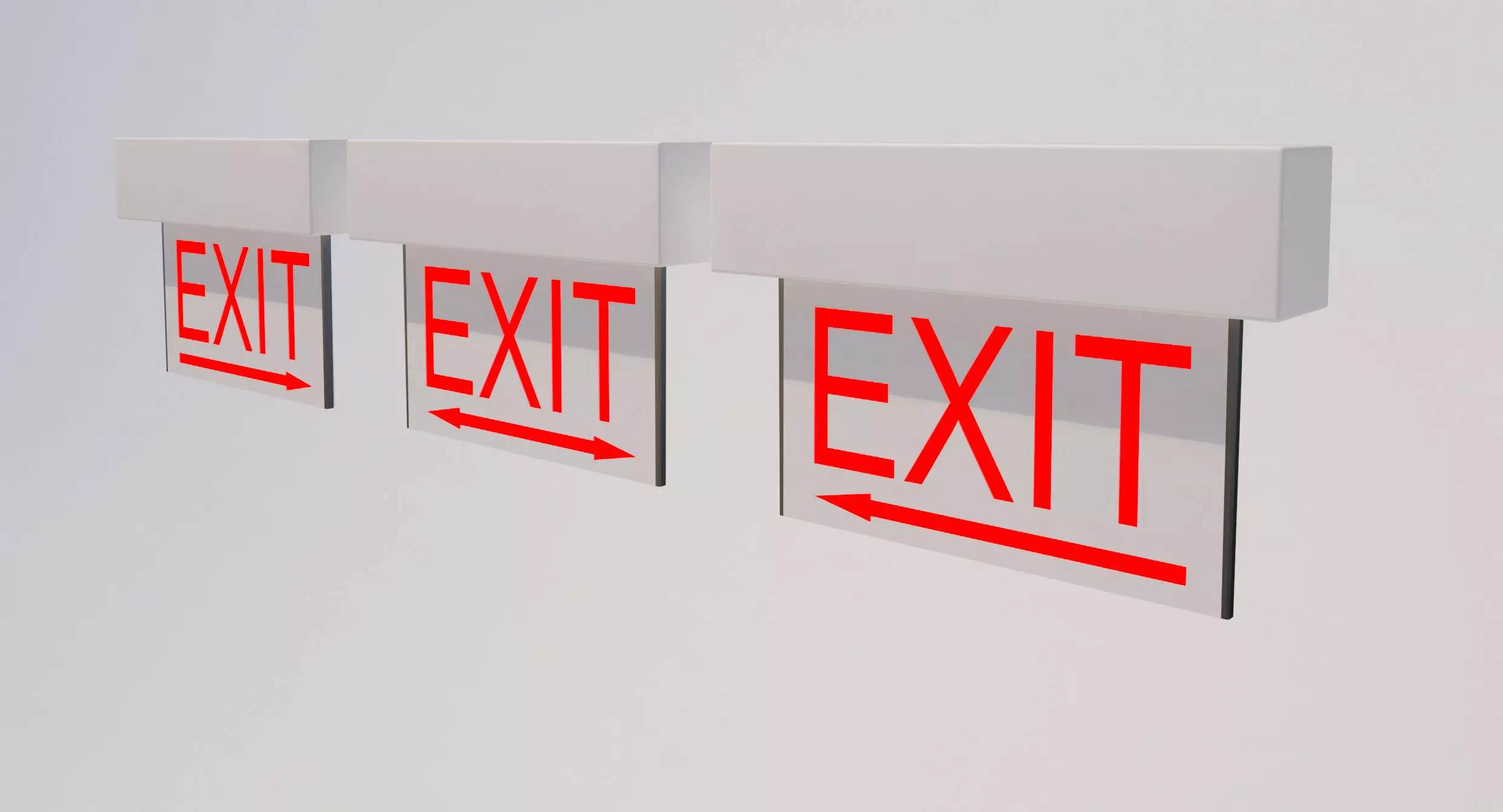 Exit Sign-001 Directional 3D model_0