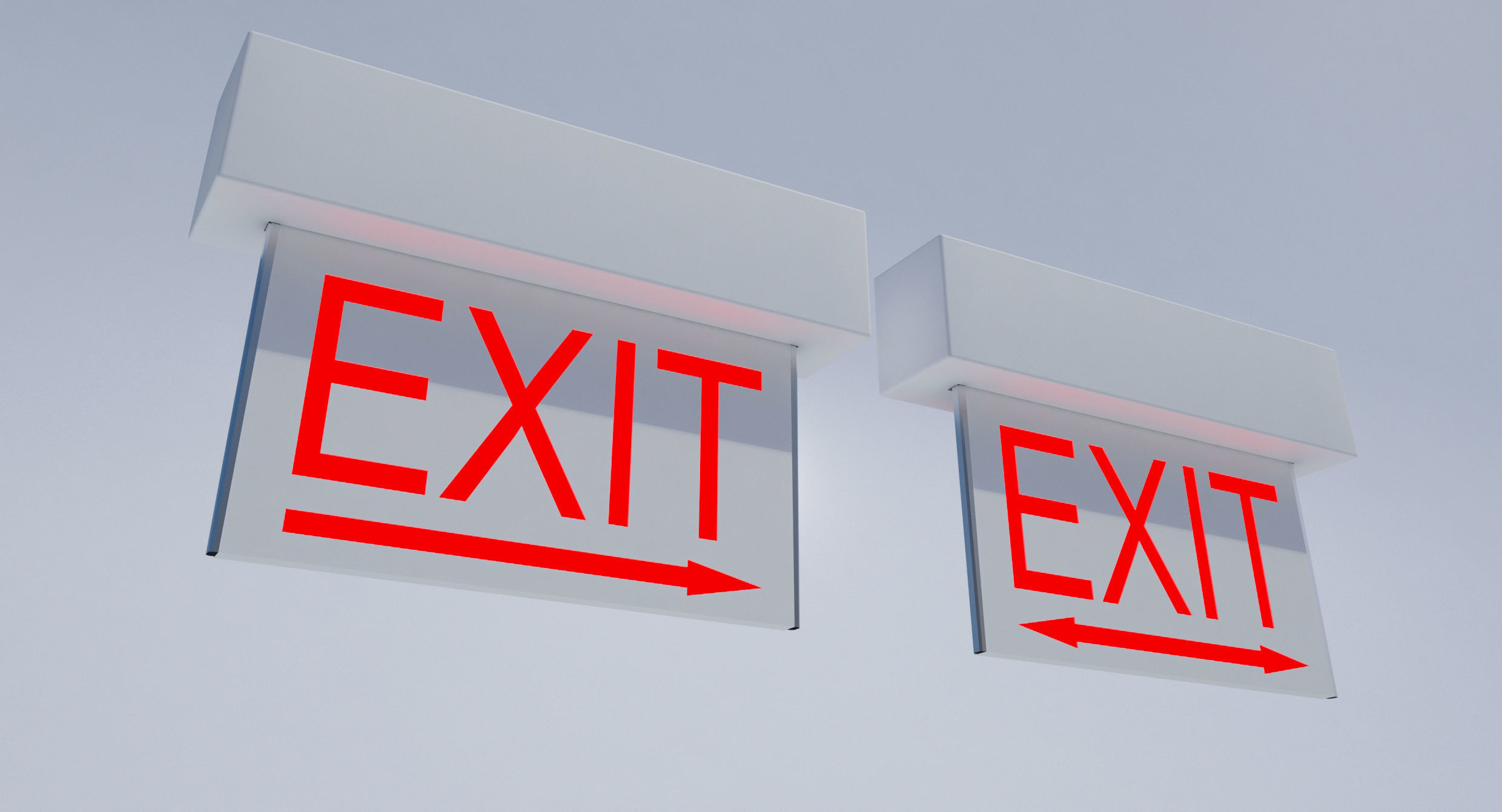 Exit Sign-001 Directional 3D model_2