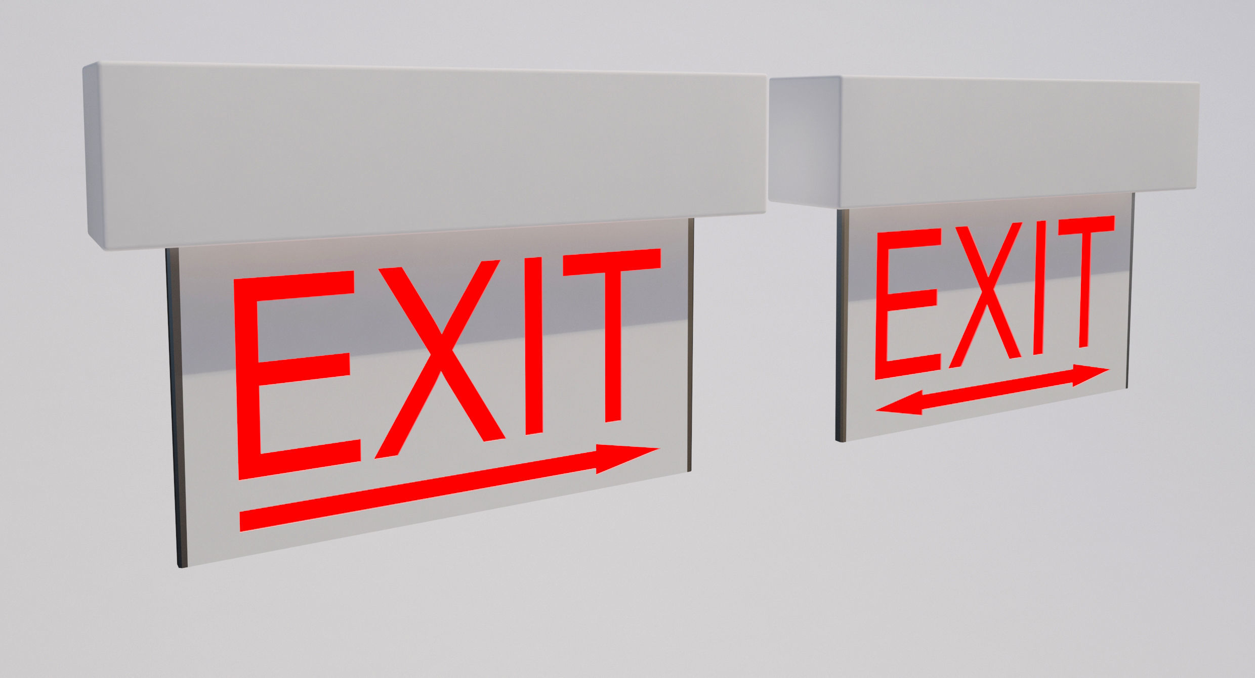 Exit Sign-001 Directional 3D model_3