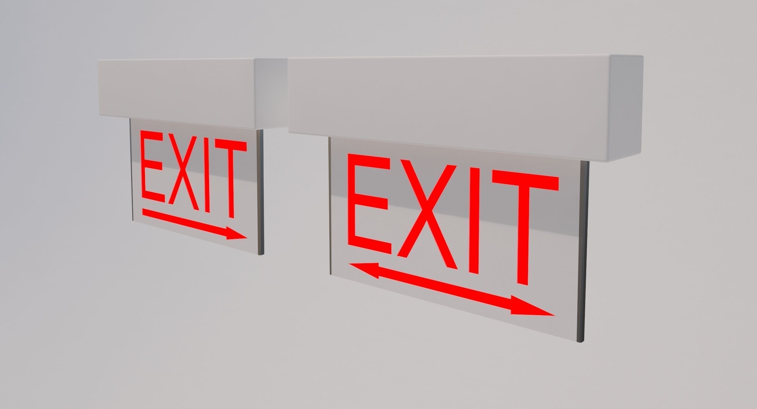 Exit Sign-001 Directional 3D model_4