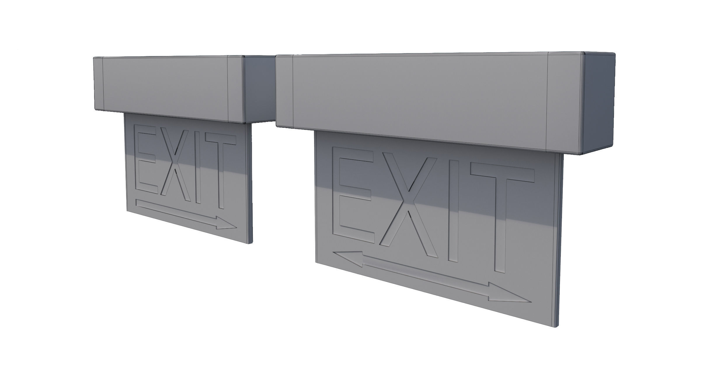 Exit Sign-001 Directional 3D model_5