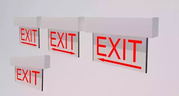Exit Signs-001 3D model