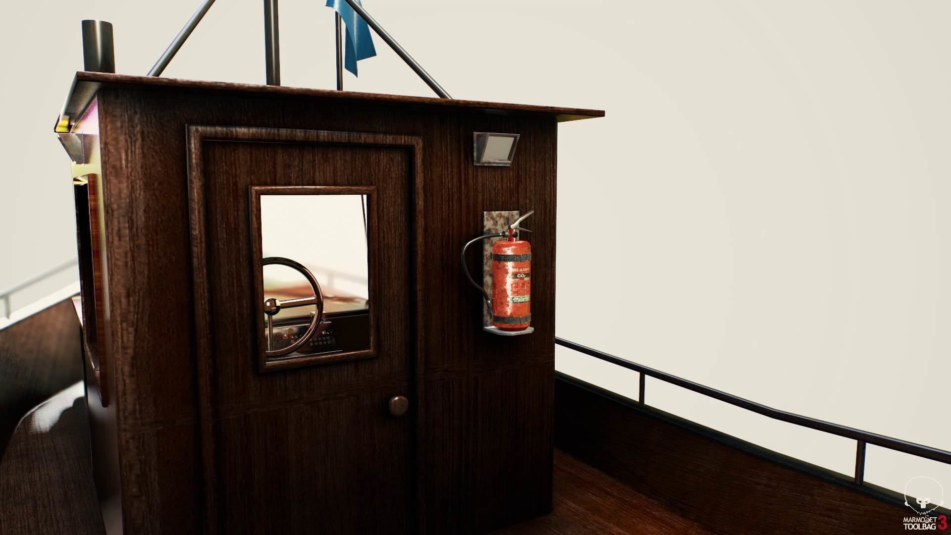 Norwegian fishing boat Low-poly 3D model_11