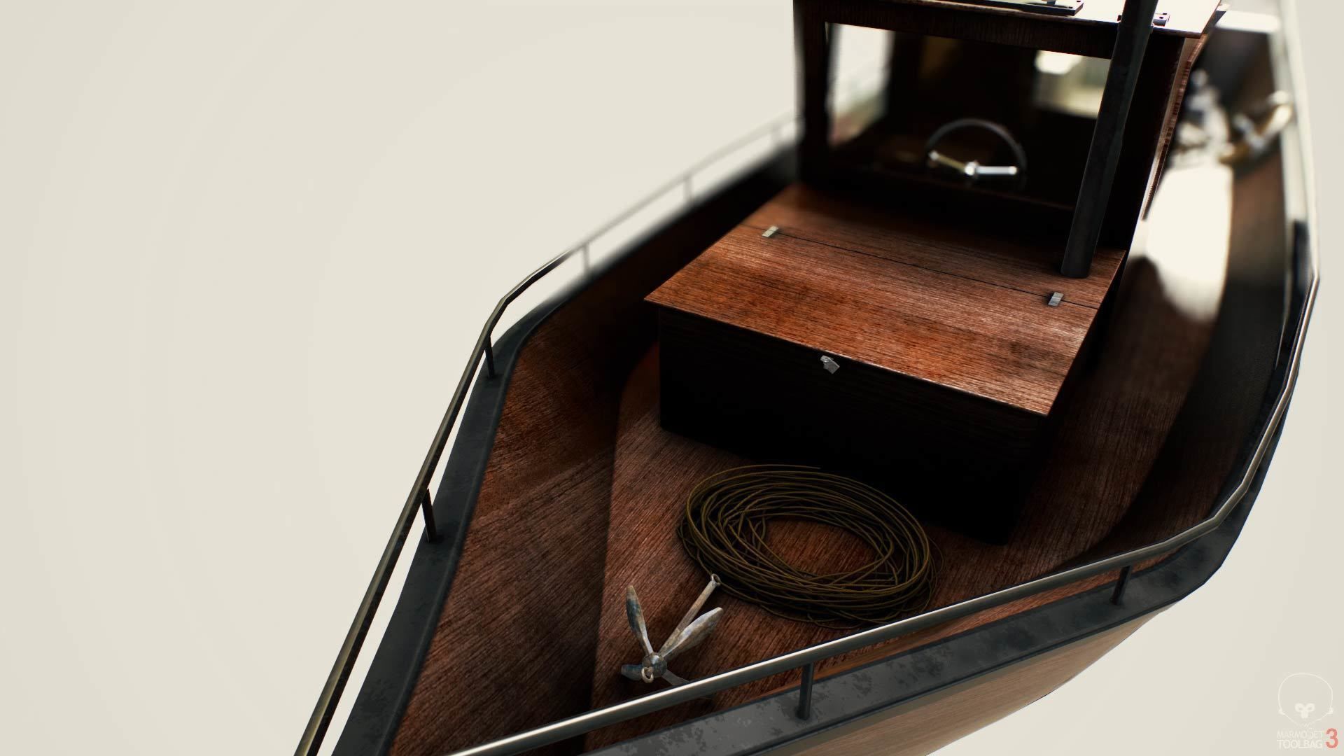 Norwegian fishing boat Low-poly 3D model_17