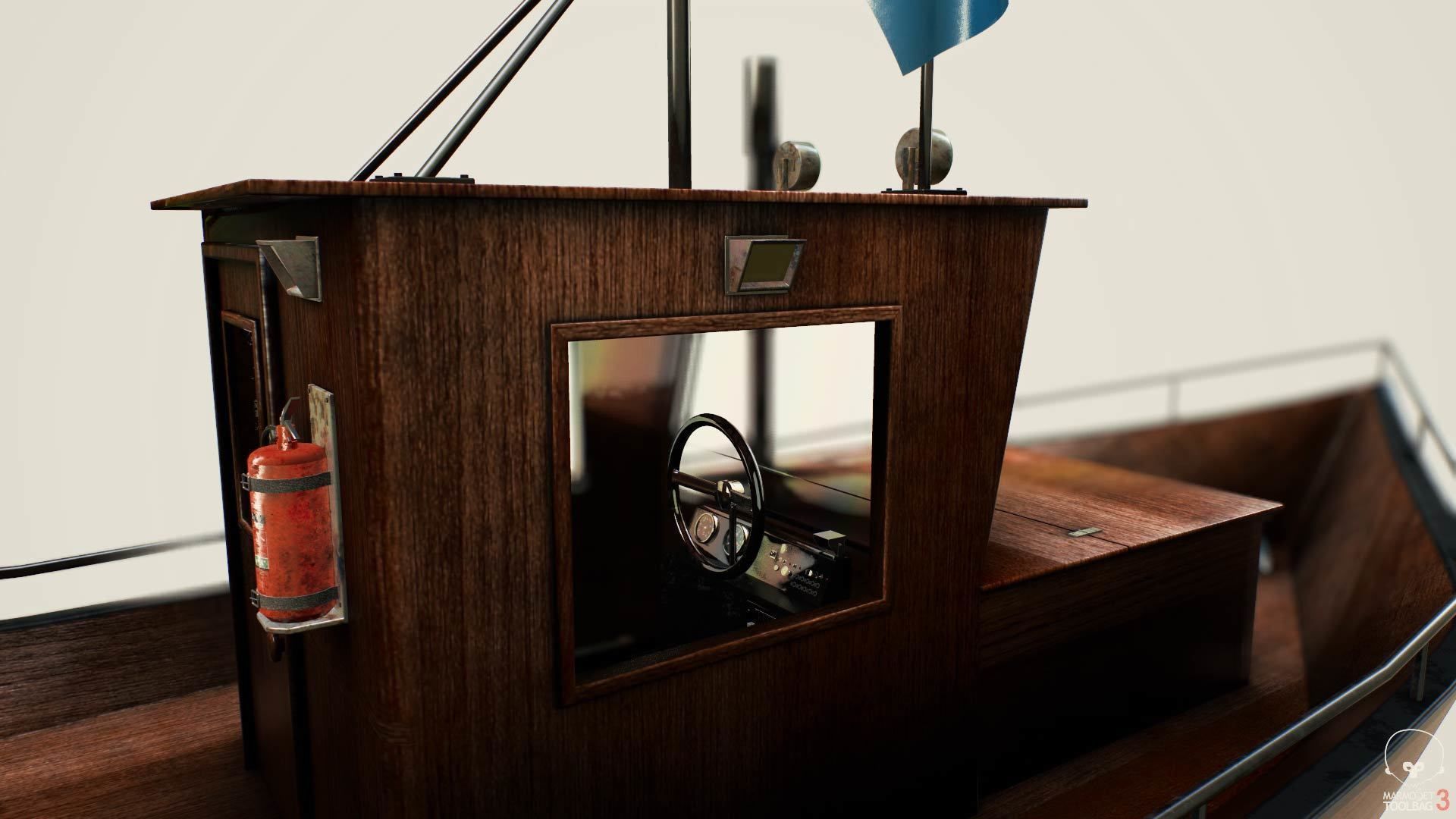 Norwegian fishing boat Low-poly 3D model_18